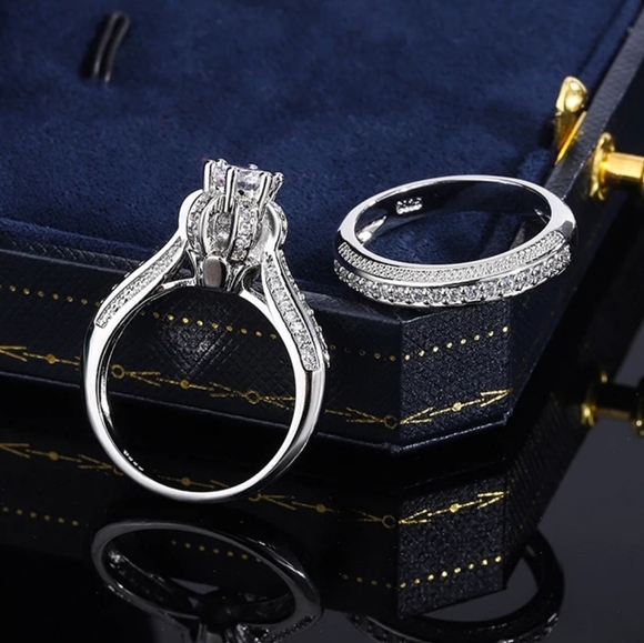 Sterling silver diamond ring - Picture 5 of 5